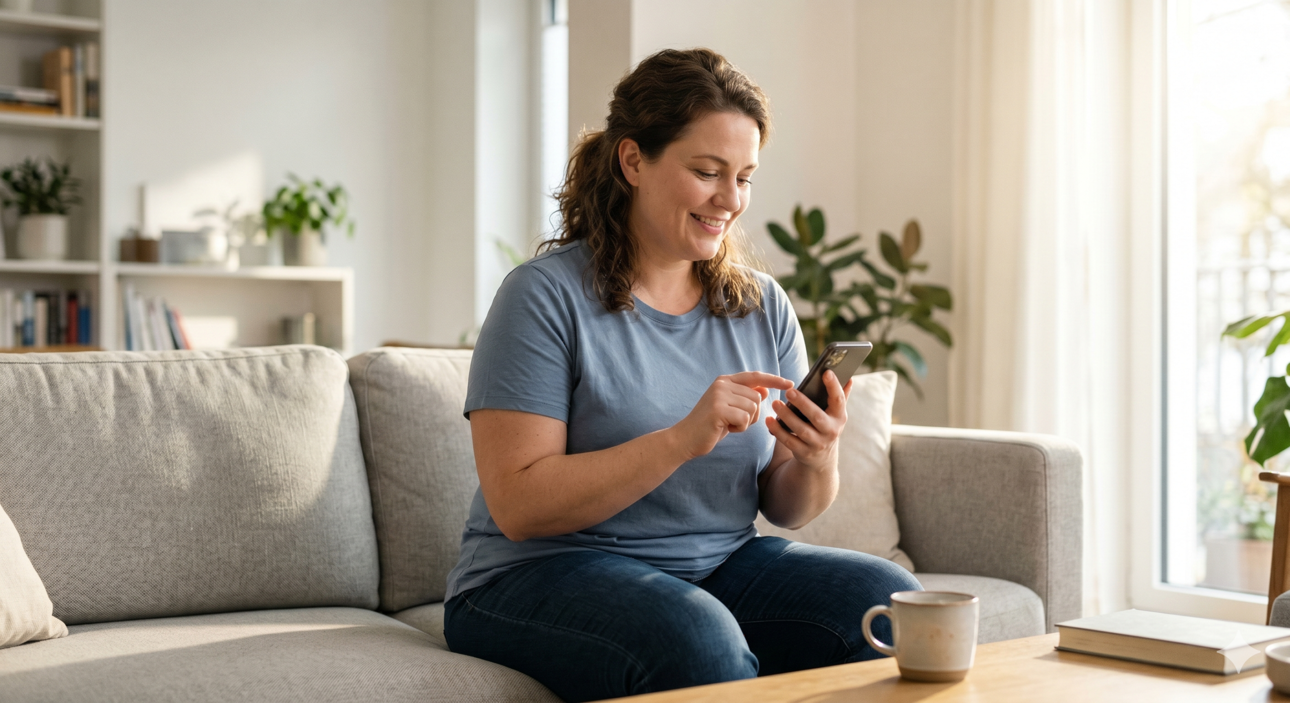 Person ready to start weight loss journey